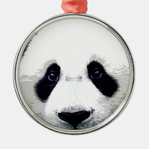 Panda Bear Silbernes Ornament