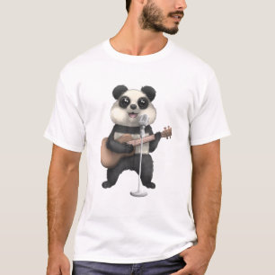 Panda Bear Singing Gitarre Player Musician Music G T-Shirt