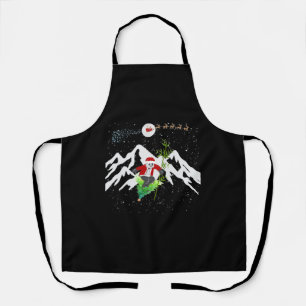Panda Bear Skifahren Weihnachtsbaum Santa Reindeer Schürze