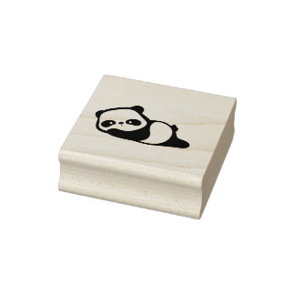Panda Bear Sleeping Gummistempel