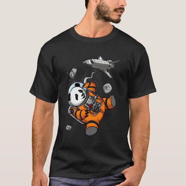 Panda Bear Space Astronaut Animal T-Shirt (Vorderseite)