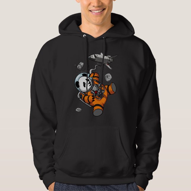 Panda Bear Space Astronaut Funny Animal Hoodie (Vorderseite)