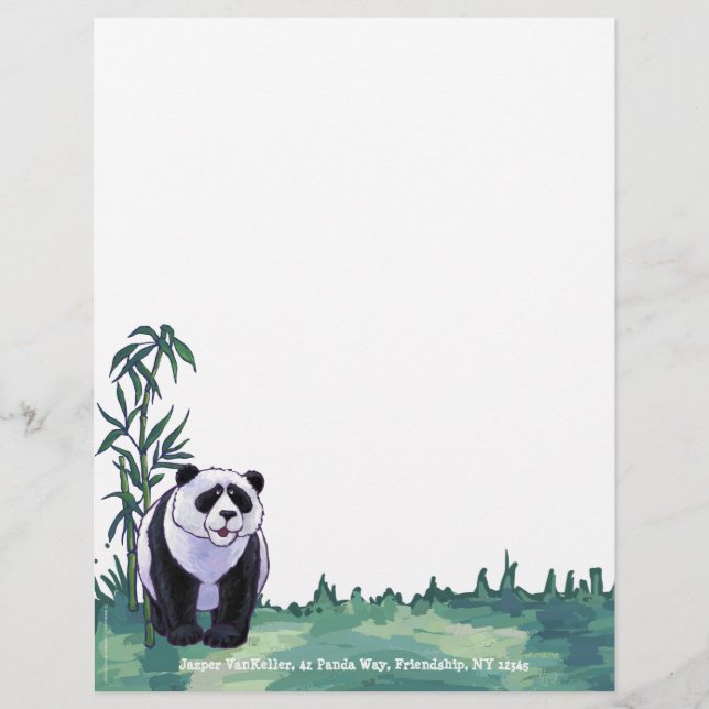 Panda Bear Stationery (Vorderseite)