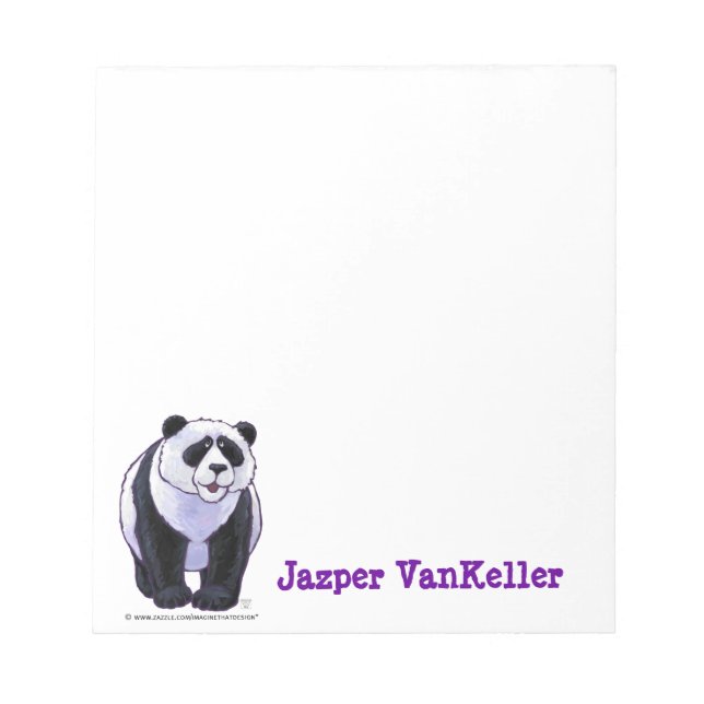 Panda Bear Stationery Notizblock (Vorderseite)