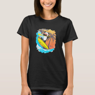 Panda Bear Surfbrett Sup Paddeln T-Shirt