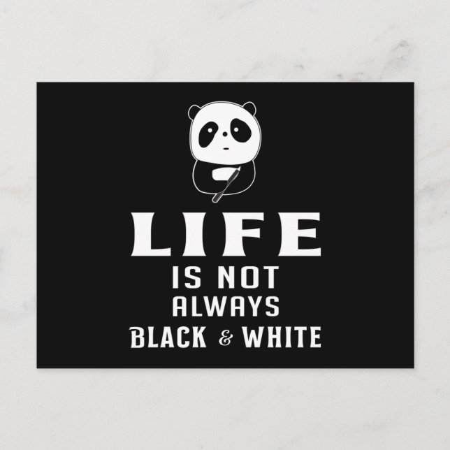 Panda Bear Süße Tier Pandas Paw Funny Geschenk Ide Postkarte (Vorderseite)