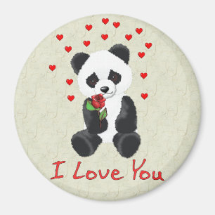 Panda Bear Valentine Magnet