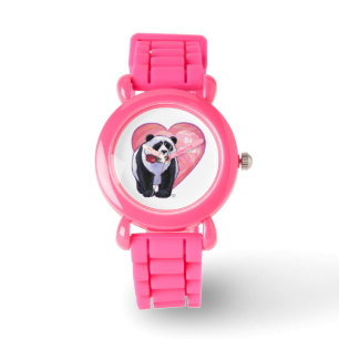 Panda Bear Valentine's Day Armbanduhr
