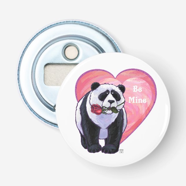 Panda Bear Valentine's Day Flaschenöffner (Vorderseite)