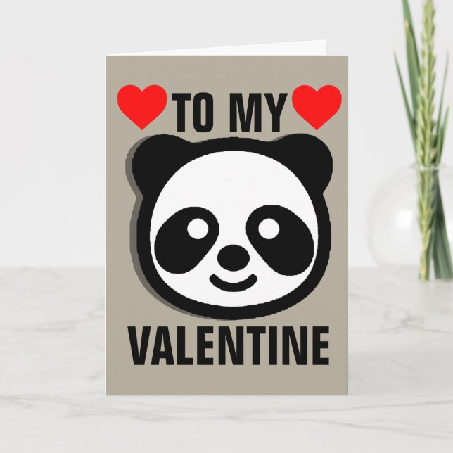 PANDA BEAR VALENTINE'S DAY I LOVE YOU CARDS KARTE (Vorderseite)