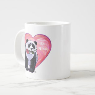 Panda Bear Valentine's Day Jumbo-Tasse