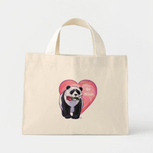 Panda Bear Valentine's Day Mini Stoffbeutel