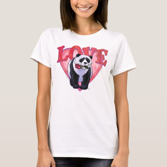 Panda Bear Valentine's Day T-Shirt (Vorderseite)