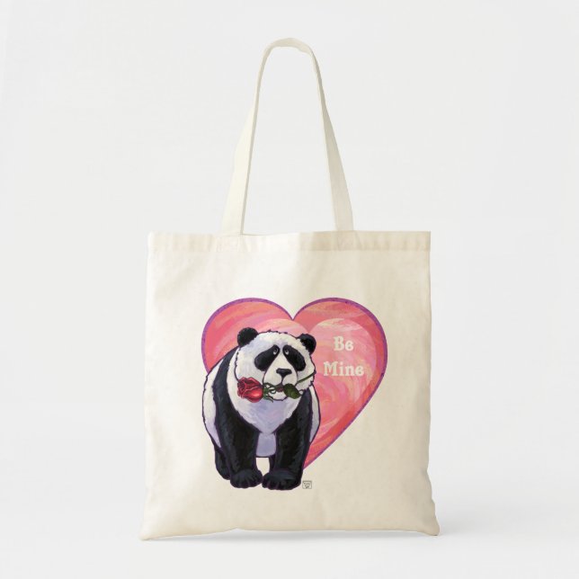 Panda Bear Valentine's Day Tragetasche (Vorne)