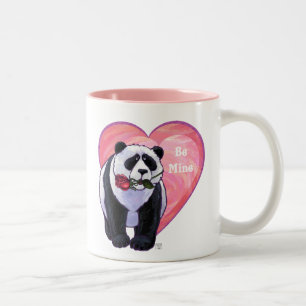 Panda Bear Valentine's Day Zweifarbige Tasse
