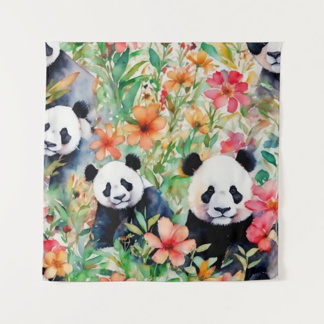 Panda Bear Wandteppich (Vorderseite)