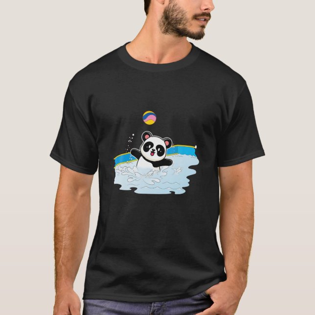 Panda Bear Water Polo Player Water Ball Sports Ani (Vorderseite)