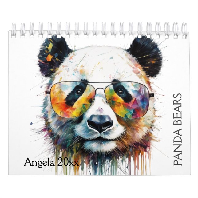 Panda Bear Watercolor Kalender (Titelbild)