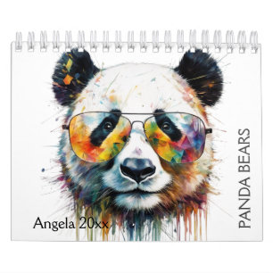 Panda Bear Watercolor Kalender