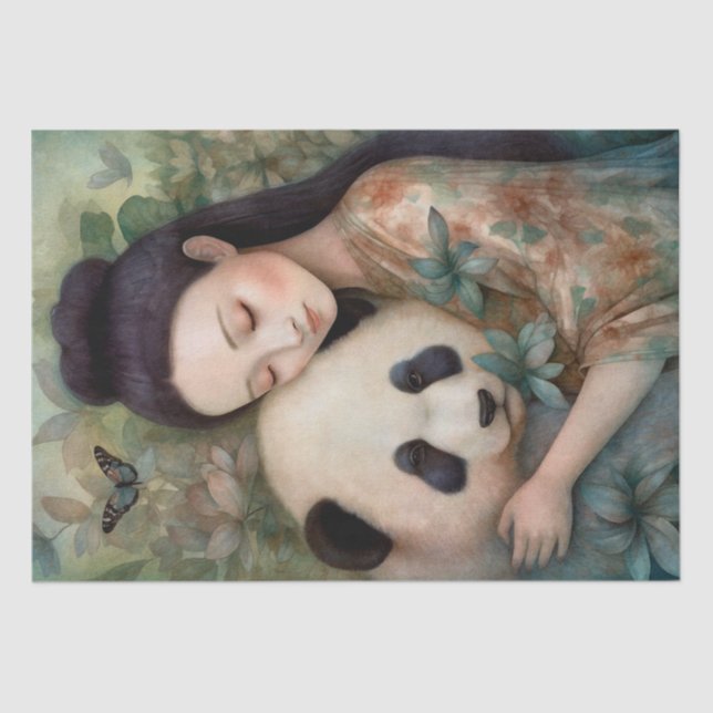 Panda Bear Watercolor Seidenpapier (Vorderseite)