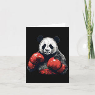 Panda Bear Wear Boxhandschuhe - Funny Boxing Karte