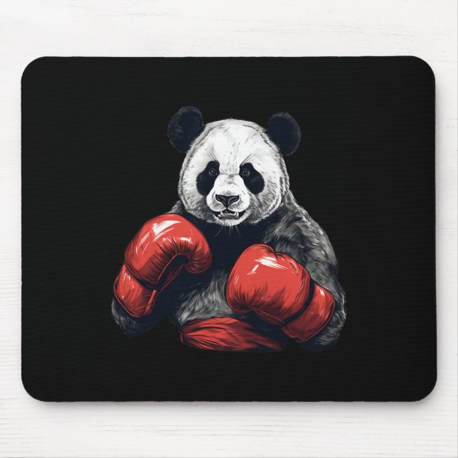 Panda Bear Wear Boxhandschuhe - Funny Boxing Mousepad (Vorne)