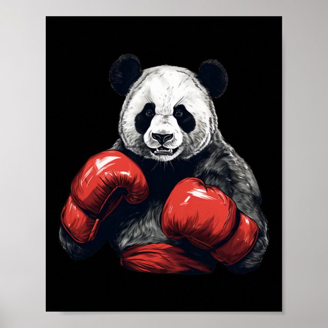 Panda Bear Wear Boxhandschuhe - Funny Boxing Poster (Vorne)