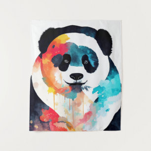 Panda Bear Wild Nature Animal Color Malerei Wandteppich