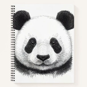 Panda Bear Wild Nature Animal Illustration Art Notizbuch
