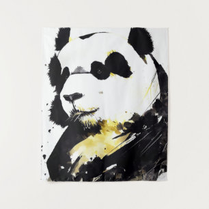 Panda Bear Wild Nature Free Spirit Art Malerei Wandteppich