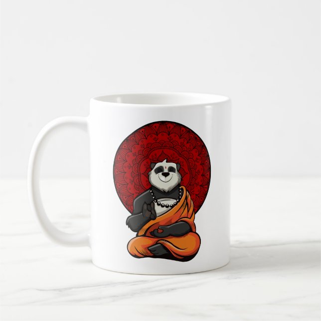 Panda Bear Zen Yoga Meditation Buddha Kaffeetasse (Links)