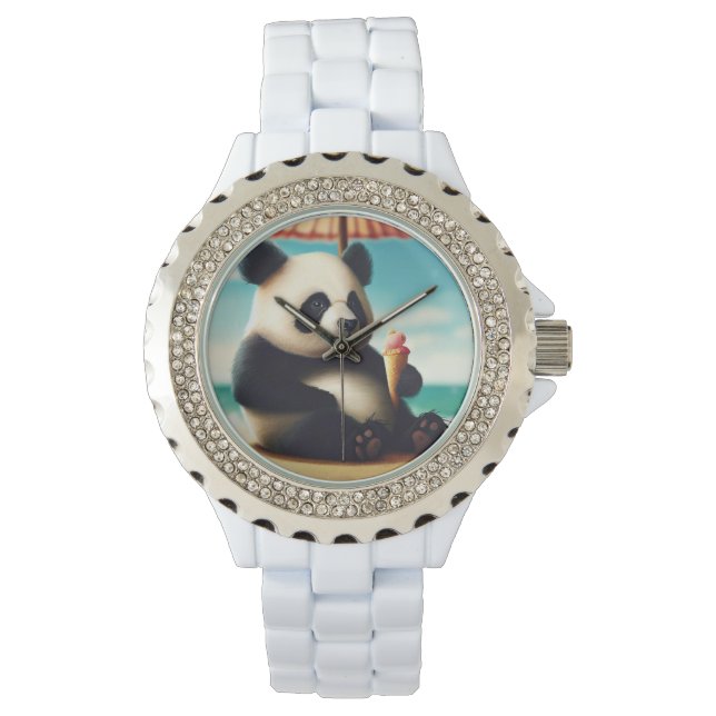 Panda Bears Armbanduhr (Vorderseite)