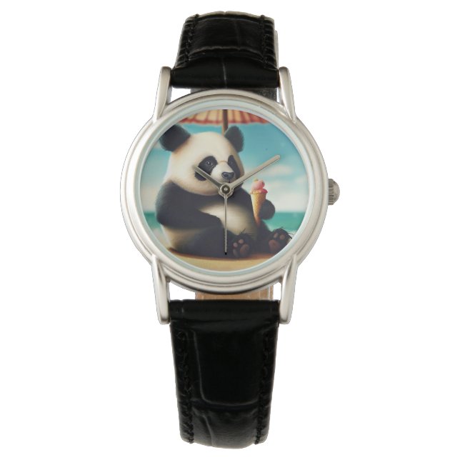 Panda Bears Armbanduhr (Vorderseite)