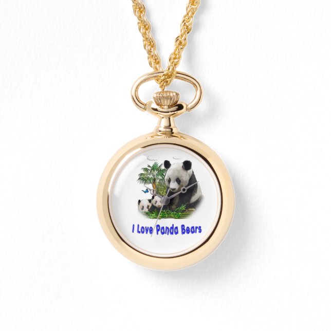 Panda Bears Armbanduhr (Vorderseite)