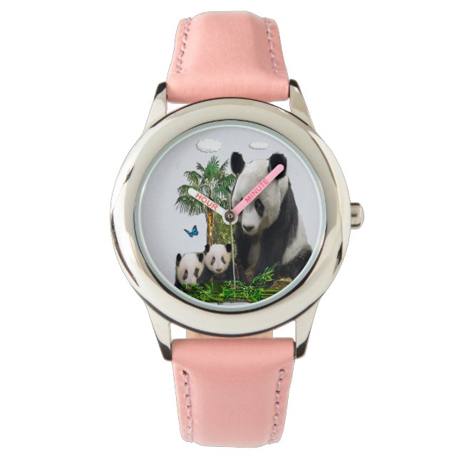 Panda Bears Armbanduhr (Vorderseite)