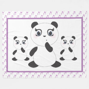 Panda Bears Fleecedecke