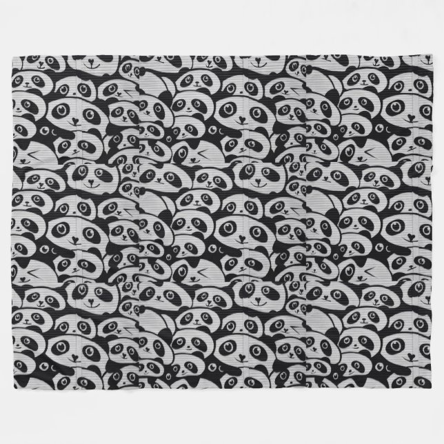 Panda Bears Fleecedecke (Vorderseite (Horizontal))