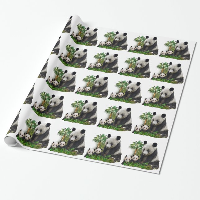 Panda Bears Geschenkpapier (Ungerollt)