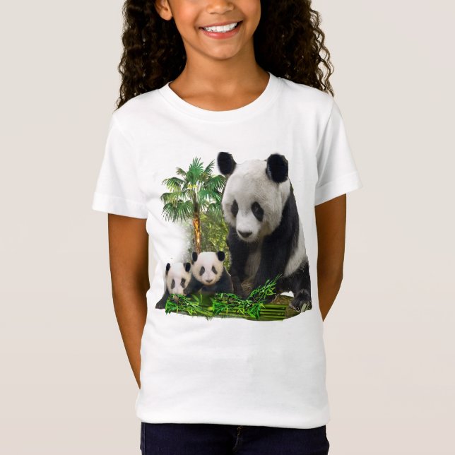 Panda Bears Girls T - Shirt (Vorderseite)