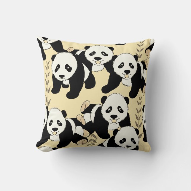Panda Bears Graphic Kissen (Vorderseite)