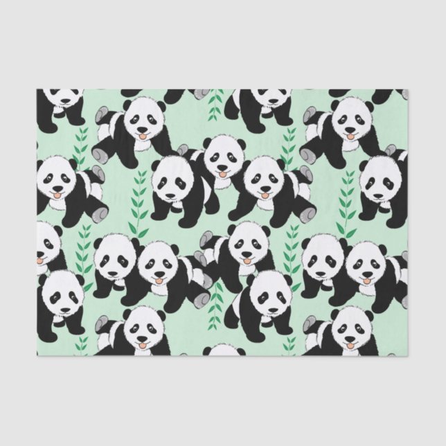 Panda Bears Graphic Seidenpapier (Vorderseite)