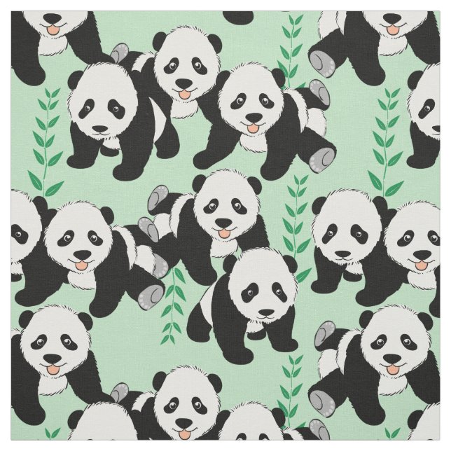 Panda Bears Graphic Stoff (Muster)