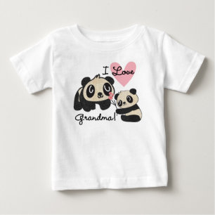 Panda Bears I Liebe Oma Baby T-shirt