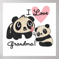 Panda Bears I Liebe Oma