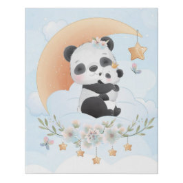 Panda Bears Imitate Canvas Print Künstlicher Leinwanddruck
