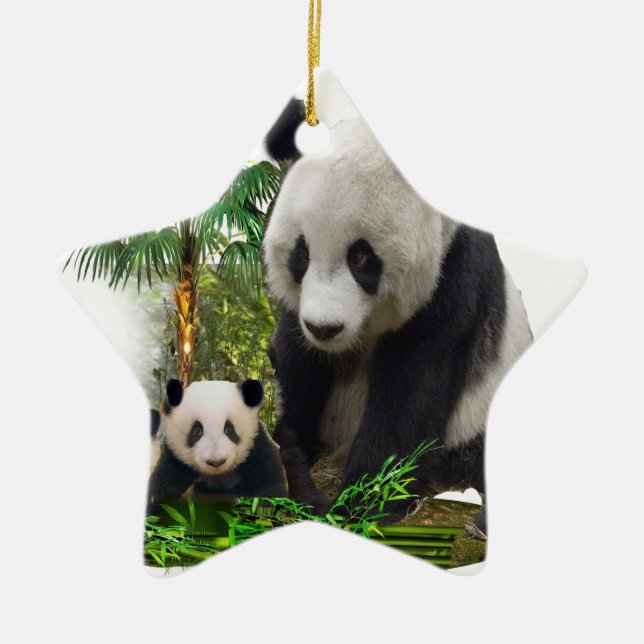Panda Bears Keramikornament (Vorne)