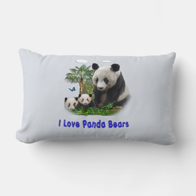 Panda Bears Lendenkissen (Vorderseite)