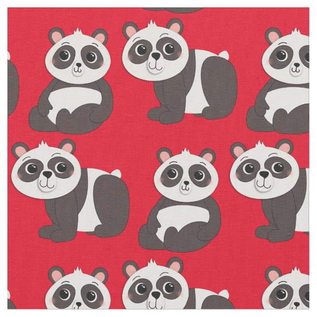 Panda Bears Niedlich Kids Stoff (Nahaufnahme)