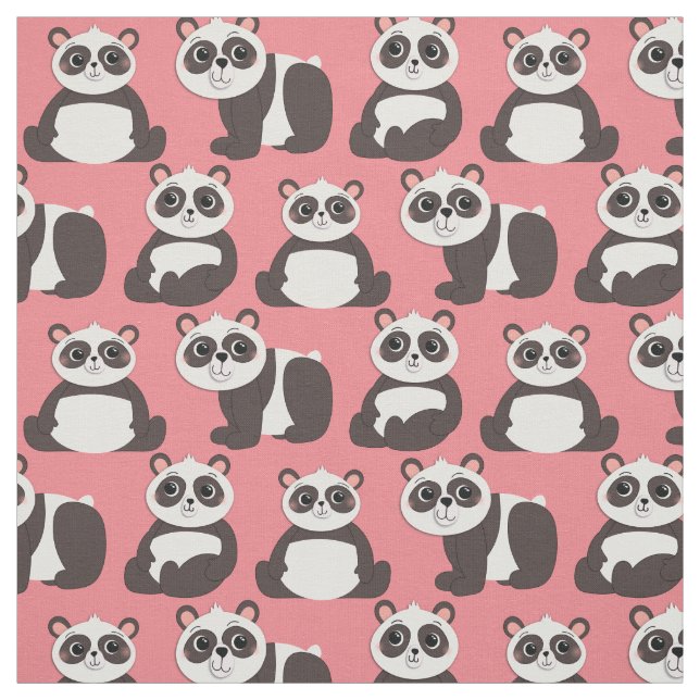 Panda Bears Niedlich Kids Stoff (Muster)