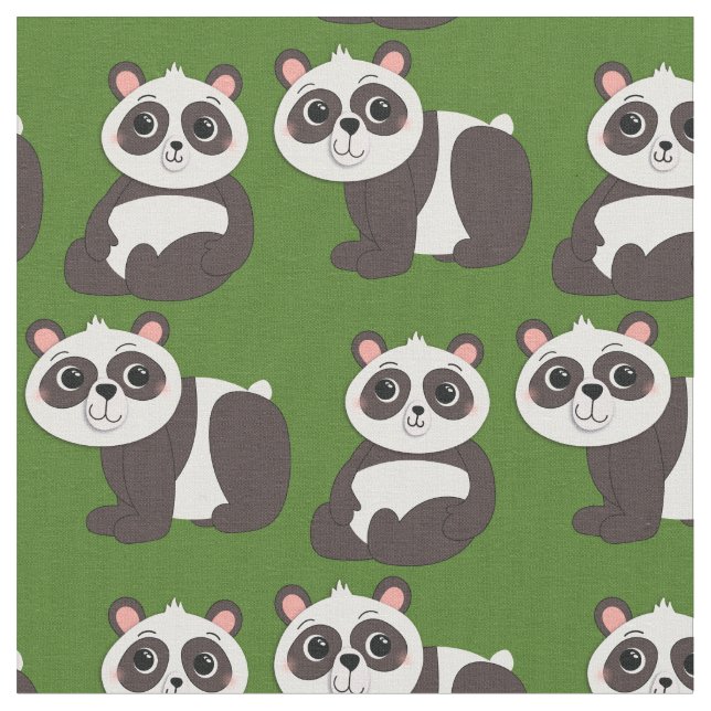 Panda Bears Niedlich Kids Stoff (Nahaufnahme)